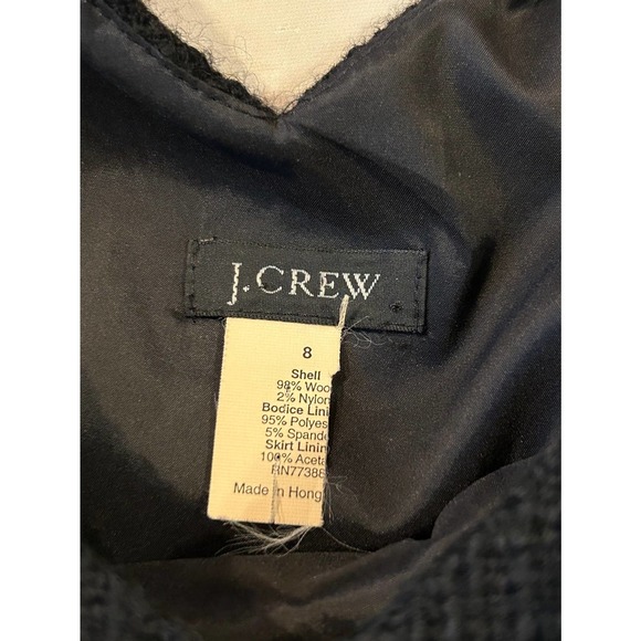 J. Crew Vintage Wool Business Career Black Dress Size 8 Classic Neutral Style - Picture 10 of 10